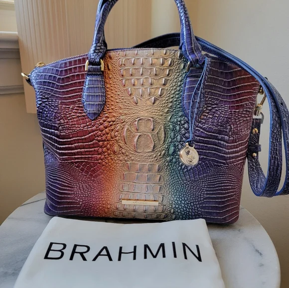 Brahmin Duxbury Satchel Summerlight Ombré Mini Melbourne Leather Purse - Picture 3 of 9